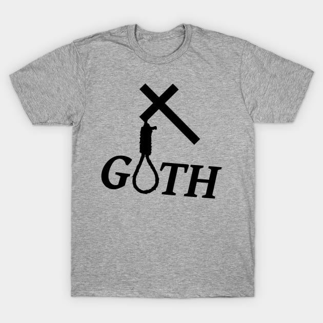 Goth hangs on the cord, Gothic fashion T-Shirt by SpassmitShirts